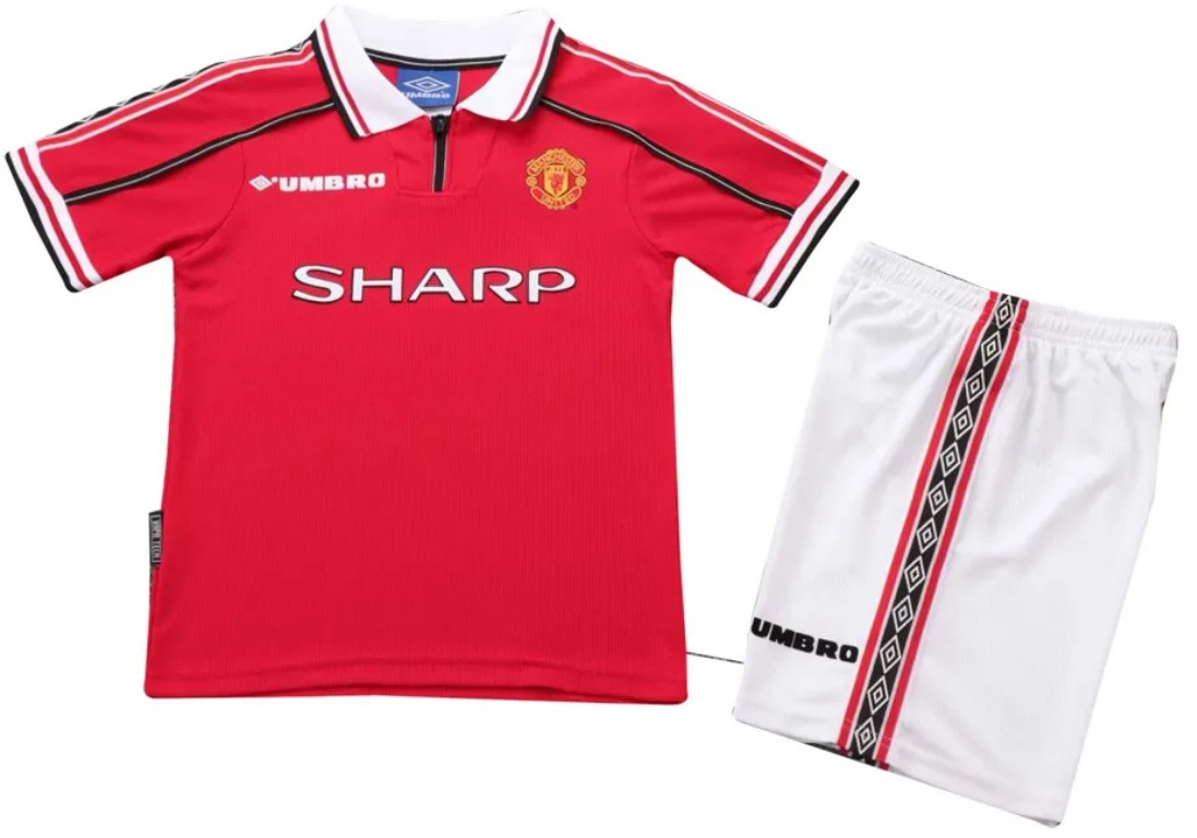 Kit infantil I Manchester United 1998 1999 Umbro retro 